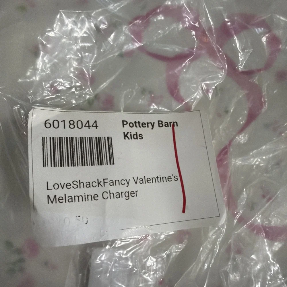 LoveShackFancy x Pottery Barn Valentines Charger Plate Melamine 11